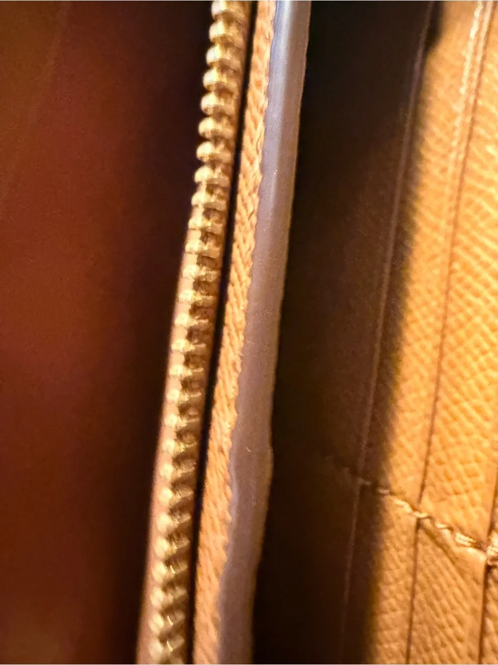 Coach Brown  Pebbled Leather Wallet with Embossed Logo